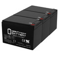 Mighty Max Battery ML15-12 12V 15AH F2 Replacement for Zipp 12V 12AH-T2 Battery - 3 Pack ML15-12MP351